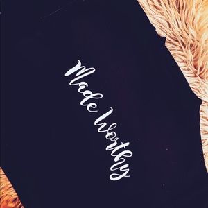 “Made worthy” crew neck sweatshirt